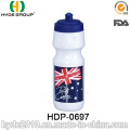 Garrafa de água portátil bebendo dos esportes plásticos livres do PE de BPA (HDP-0697)